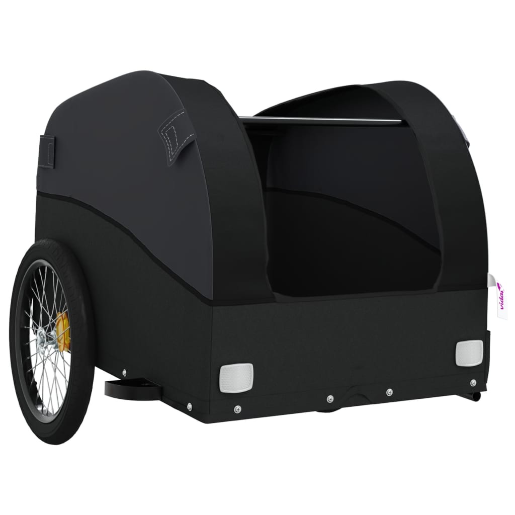 Bike Trailer Black 30 kg Iron