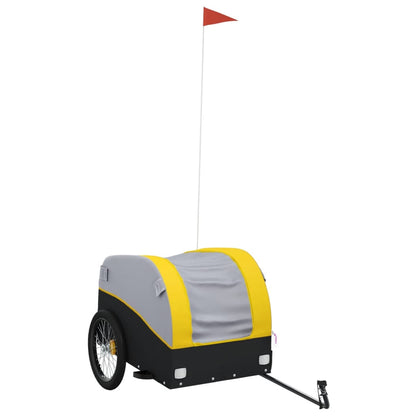 Bike Trailer Black and Yellow 45 kg Iron