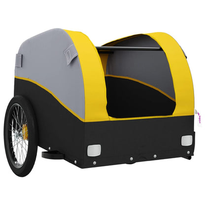 Bike Trailer Black and Yellow 45 kg Iron