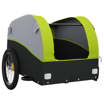 Bike Trailer Black and Green 45 kg Iron