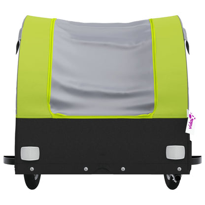 Bike Trailer Black and Green 45 kg Iron