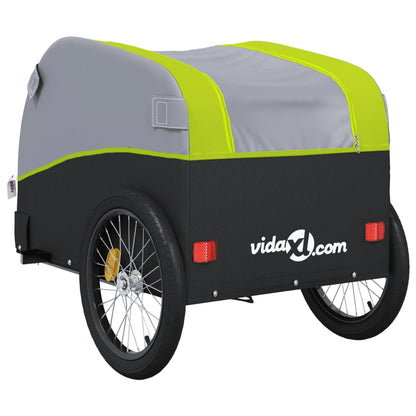 Bike Trailer Black and Green 45 kg Iron