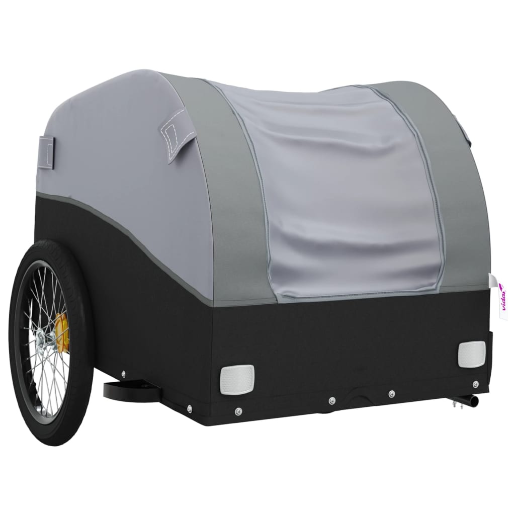 Bike Trailer Black and Grey 45 kg Iron