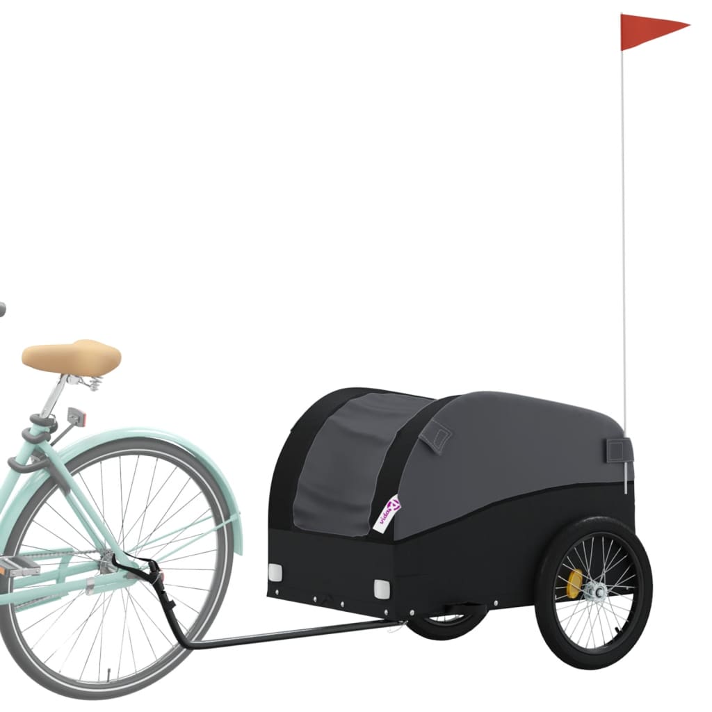 Bike Trailer Black 45 kg Iron