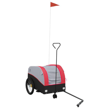 Bike Trailer Black and Red 30 kg Iron