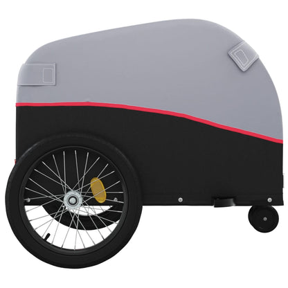 Bike Trailer Black and Red 30 kg Iron