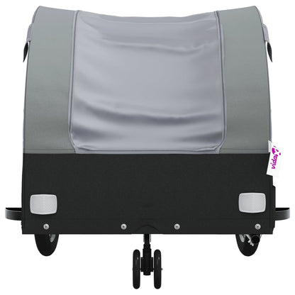 Bike Trailer Black and Grey 30 kg Iron