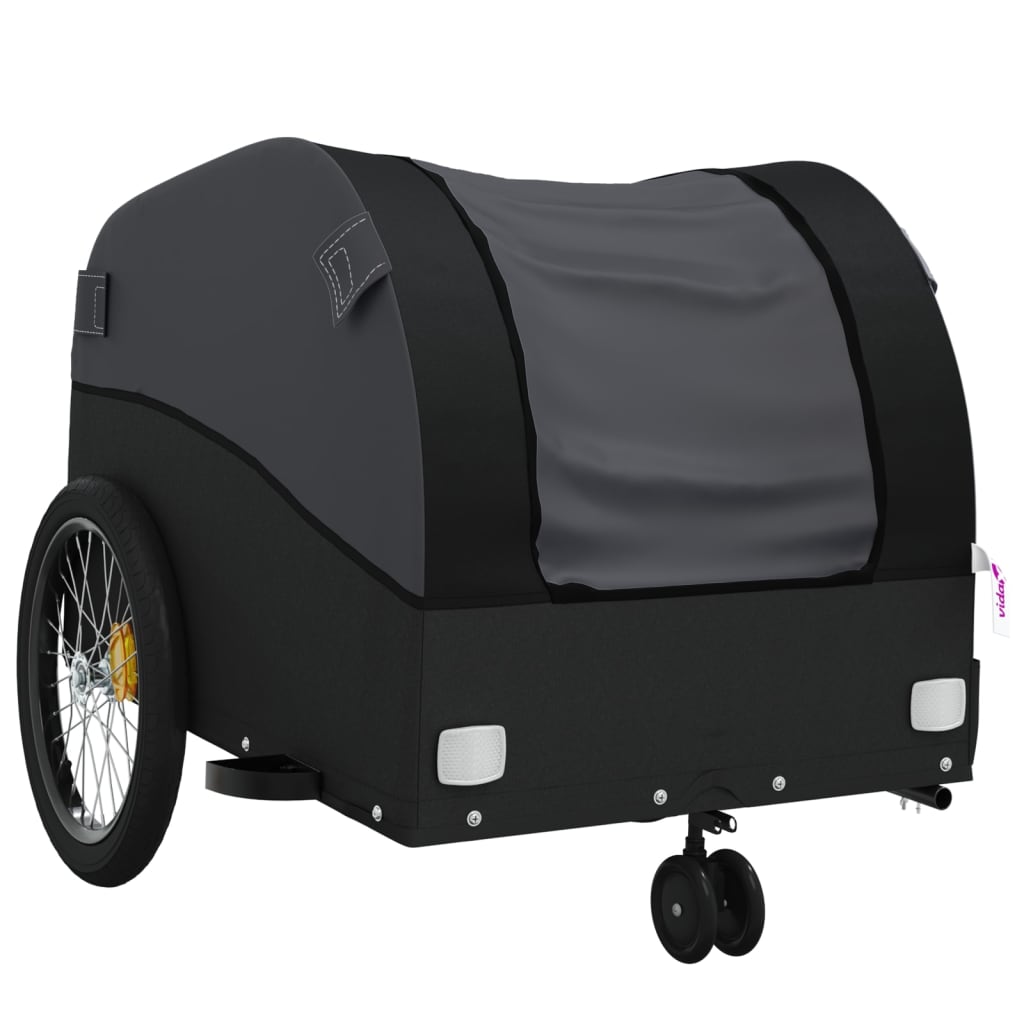 Bike Trailer Black 30 kg Iron