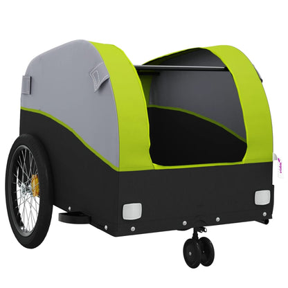 Bike Trailer Black and Green 30 kg Iron