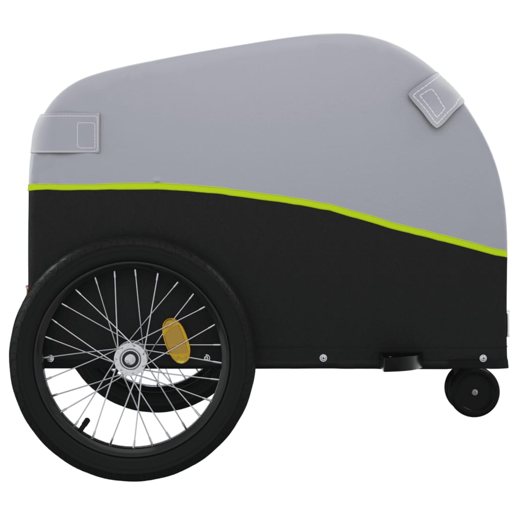 Bike Trailer Black and Green 30 kg Iron