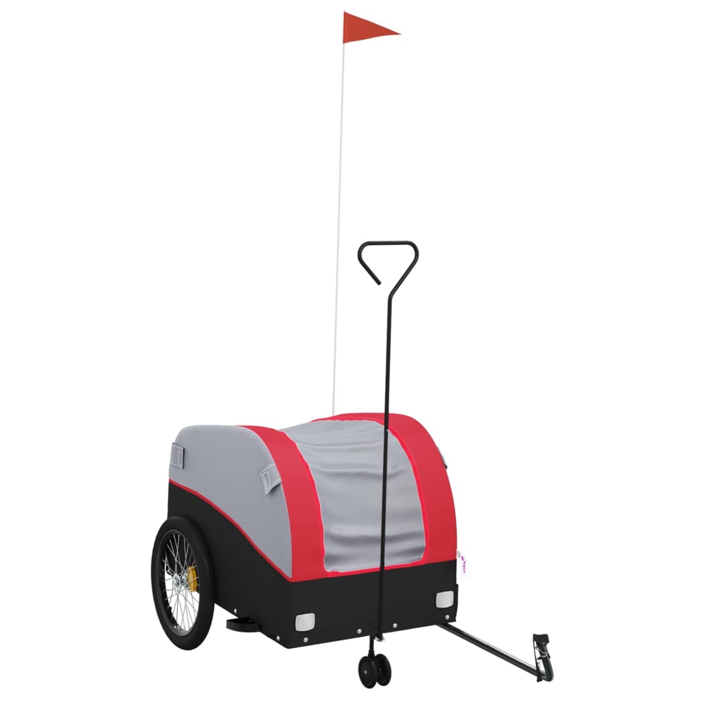 Bike Trailer Black and Red 45 kg Iron