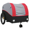 Bike Trailer Black and Red 99.2 lb Iron