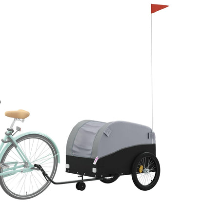 Bike Trailer Black and Grey 45 kg Iron