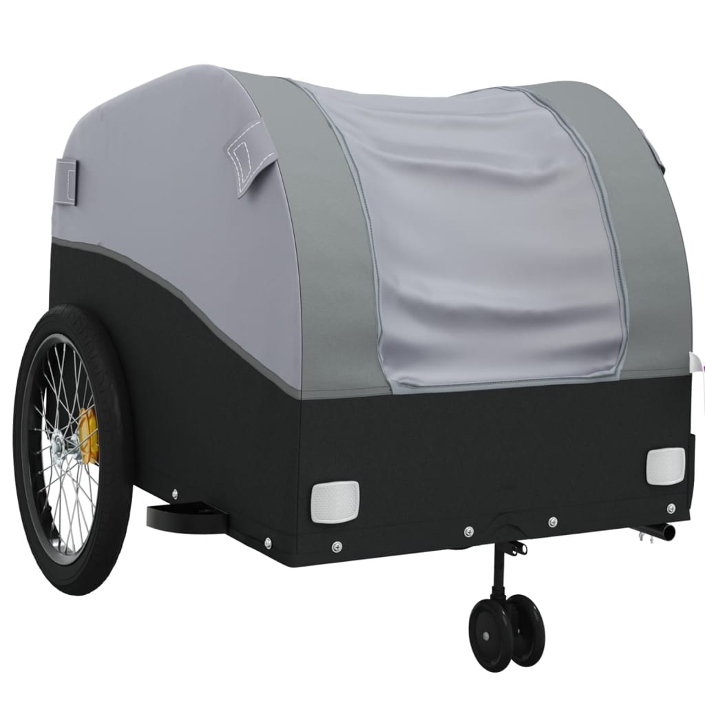 Bike Trailer Black and Grey 45 kg Iron