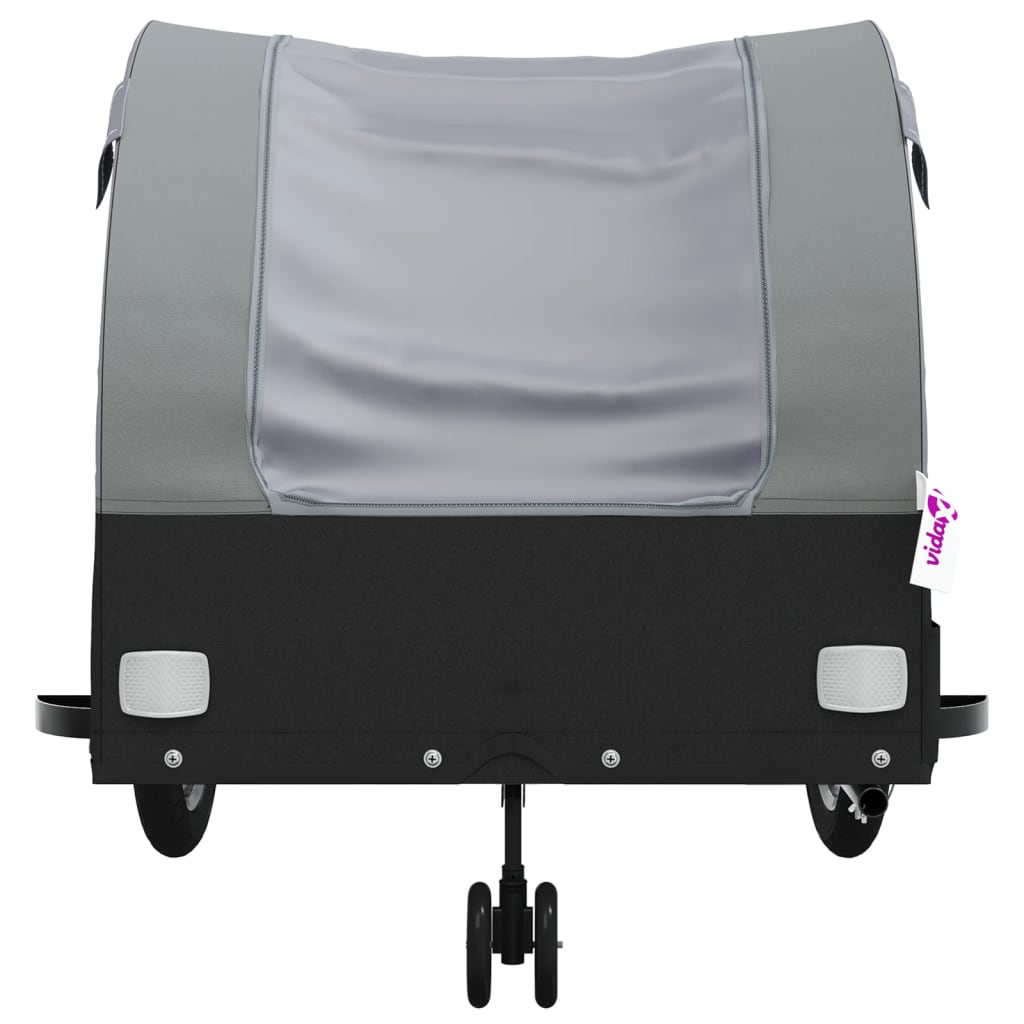 Bike Trailer Black and Grey 45 kg Iron