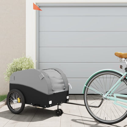 Bike Trailer Black and Grey 45 kg Iron