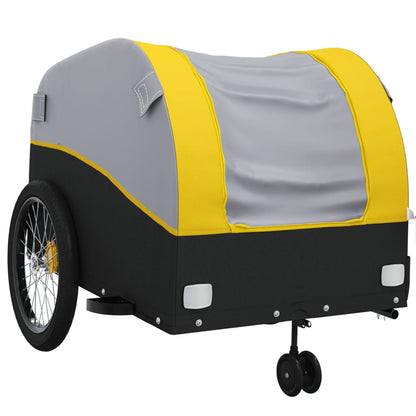 Bike Trailer Black and Yellow 45 kg Iron