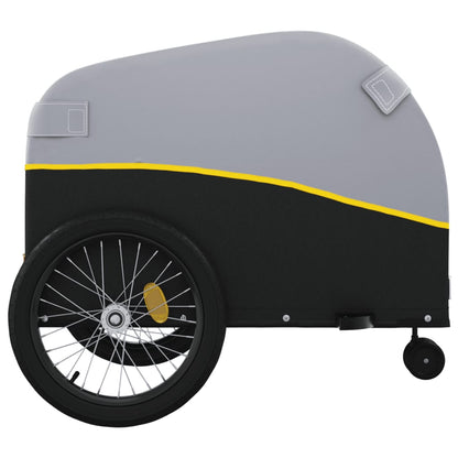 Bike Trailer Black and Yellow 45 kg Iron