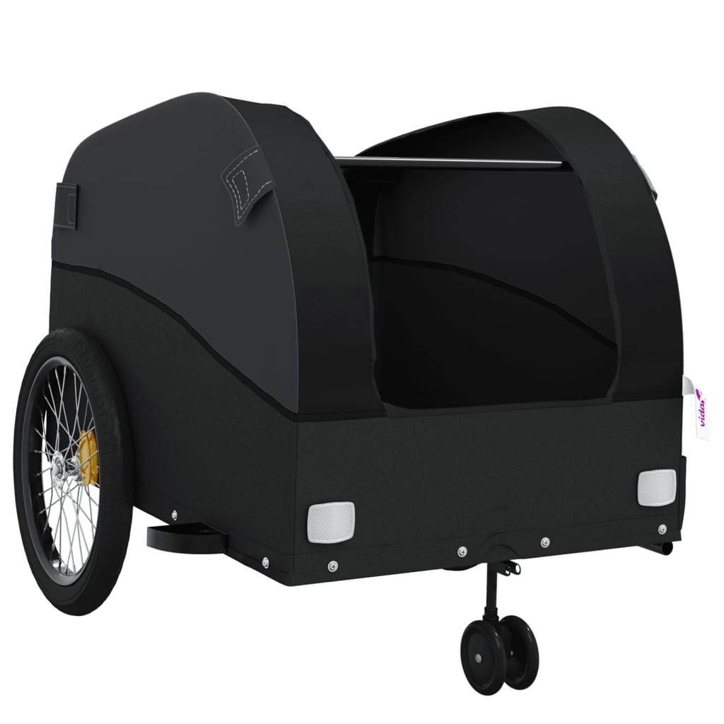 Bike Trailer Black 45 kg Iron