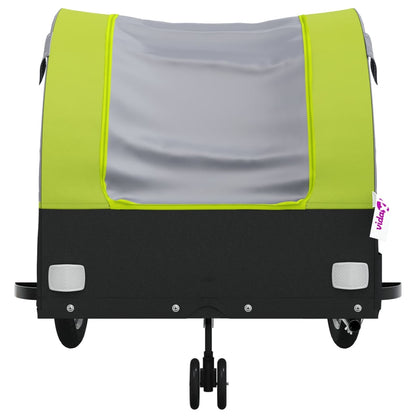 Bike Trailer Black and Green 45 kg Iron