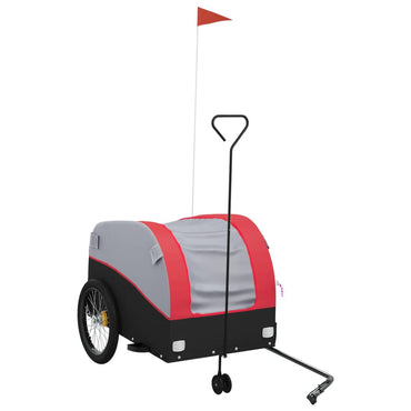 Bike Trailer Black and Red 45 kg Iron