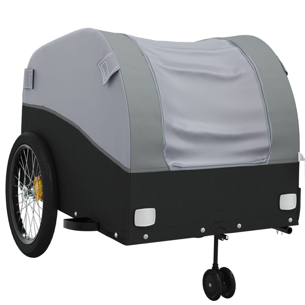 Bike Trailer Black and Grey 45 kg Iron