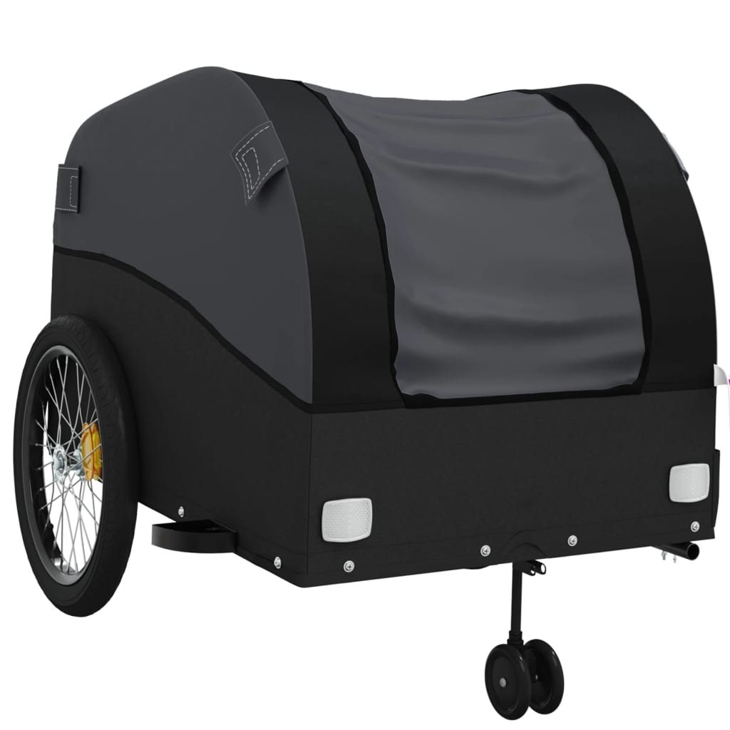 Bike Trailer Black 45 kg Iron