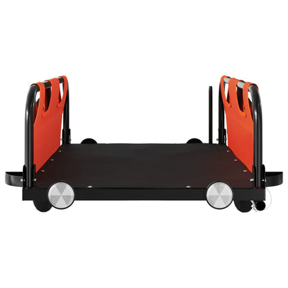 Bike Trailer Orange Oxford Fabric and Iron