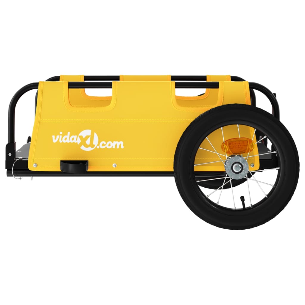 Bike Trailer Yellow Oxford Fabric and Iron