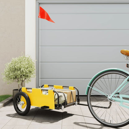 Bike Trailer Yellow Oxford Fabric and Iron