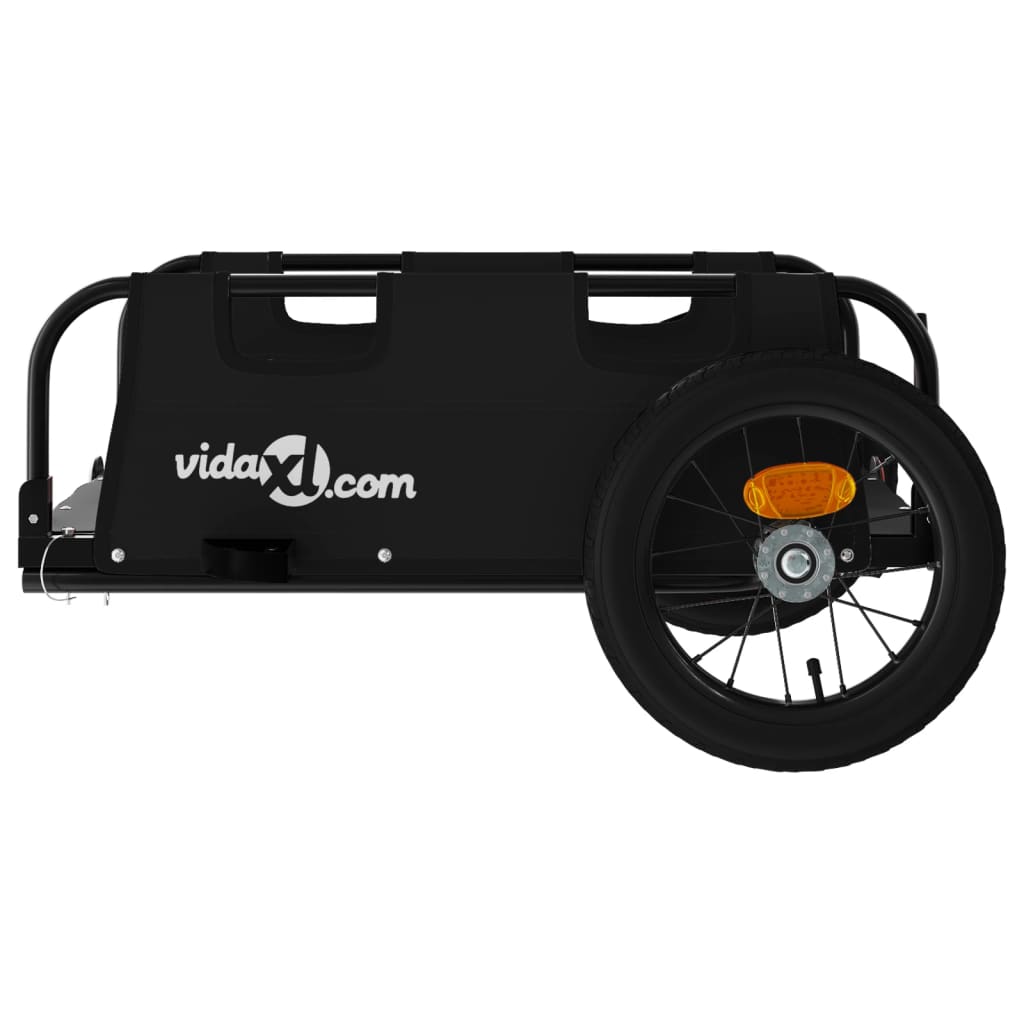 Bike Trailer Black Oxford Fabric and Iron