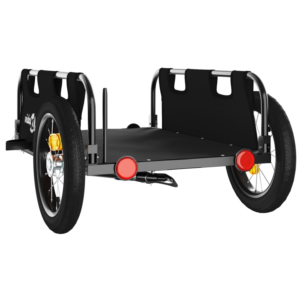 Bike Trailer Black Oxford Fabric and Iron