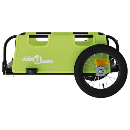 Bike Trailer Green Oxford Fabric and Iron