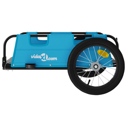 Bike Trailer Blue Oxford Fabric and Iron