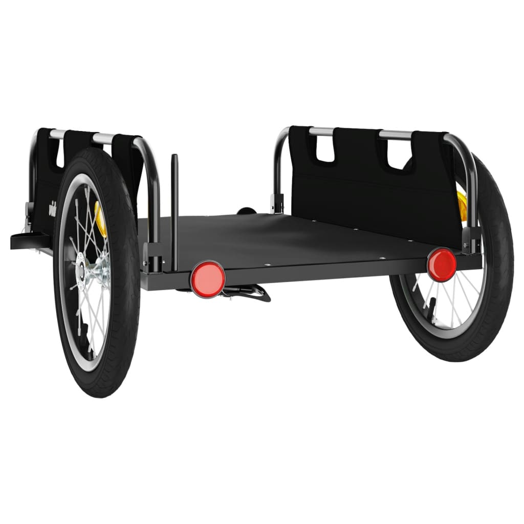 Bike Trailer Black Oxford Fabric and Iron