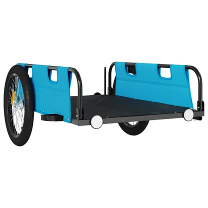 Bike Trailer Blue Oxford Fabric and Iron