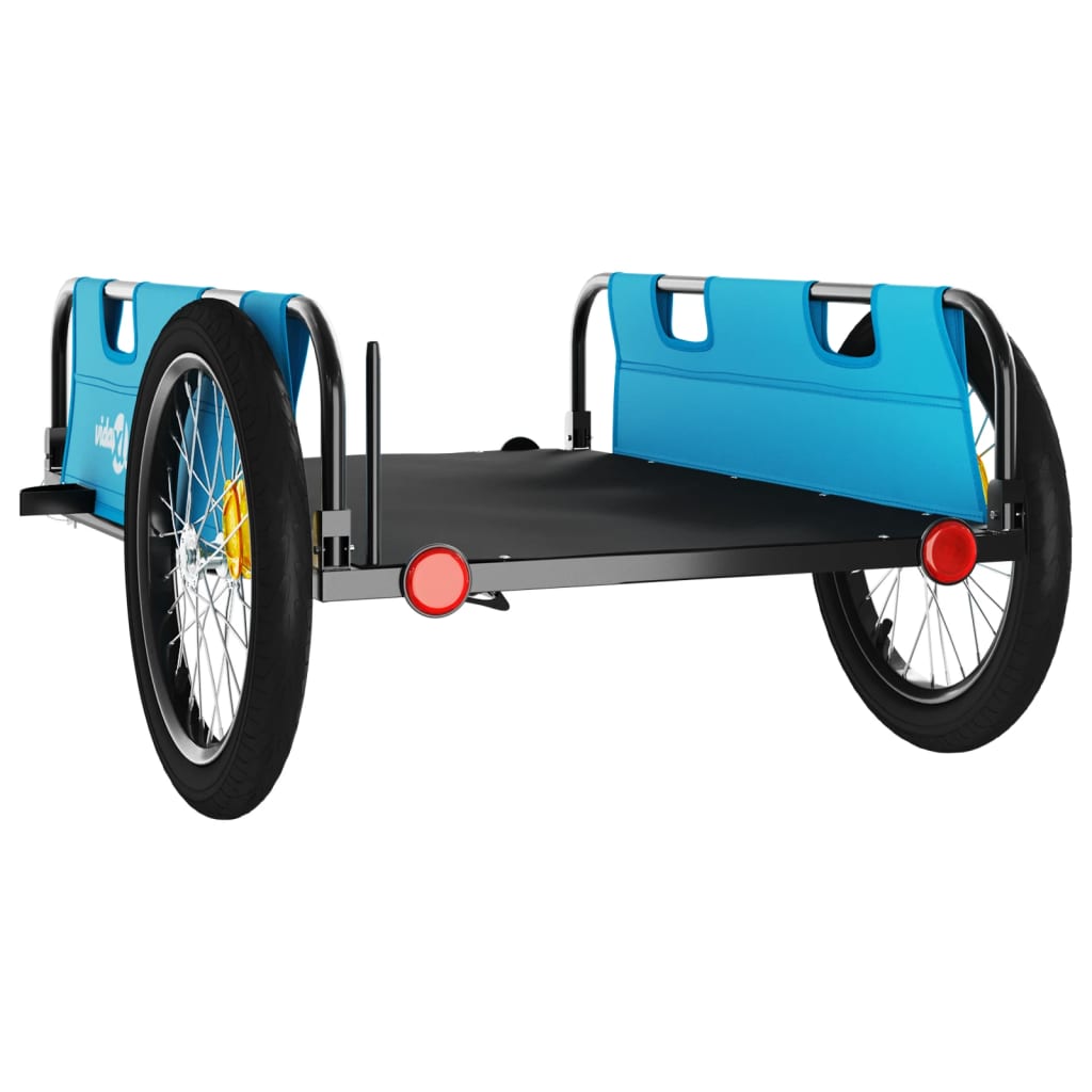 Bike Trailer Blue Oxford Fabric and Iron