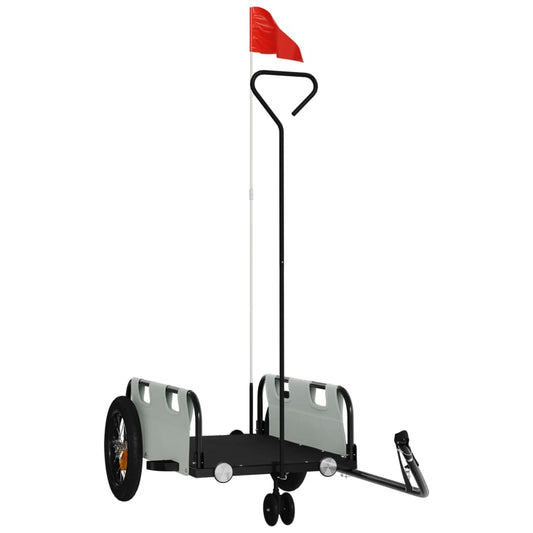 Bike Trailer Grey Oxford Fabric and Iron