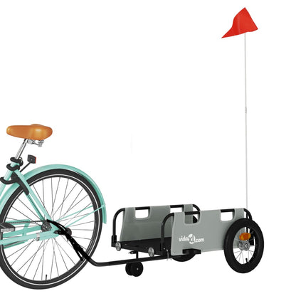 Bike Trailer Grey Oxford Fabric and Iron
