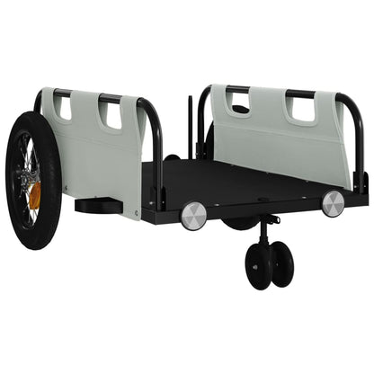 Bike Trailer Grey Oxford Fabric and Iron