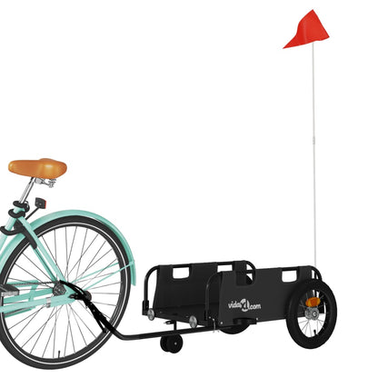 Bike Trailer Black Oxford Fabric and Iron