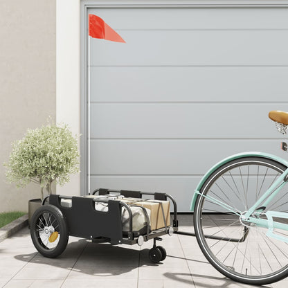 Bike Trailer Black Oxford Fabric and Iron