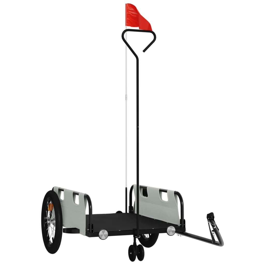 Bike Trailer Grey Oxford Fabric and Iron