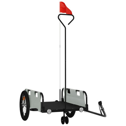 Bike Trailer Grey Oxford Fabric and Iron