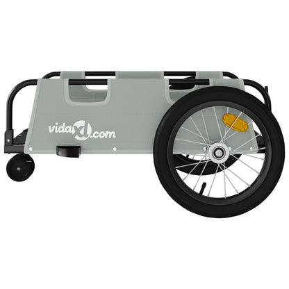 Bike Trailer Grey Oxford Fabric and Iron
