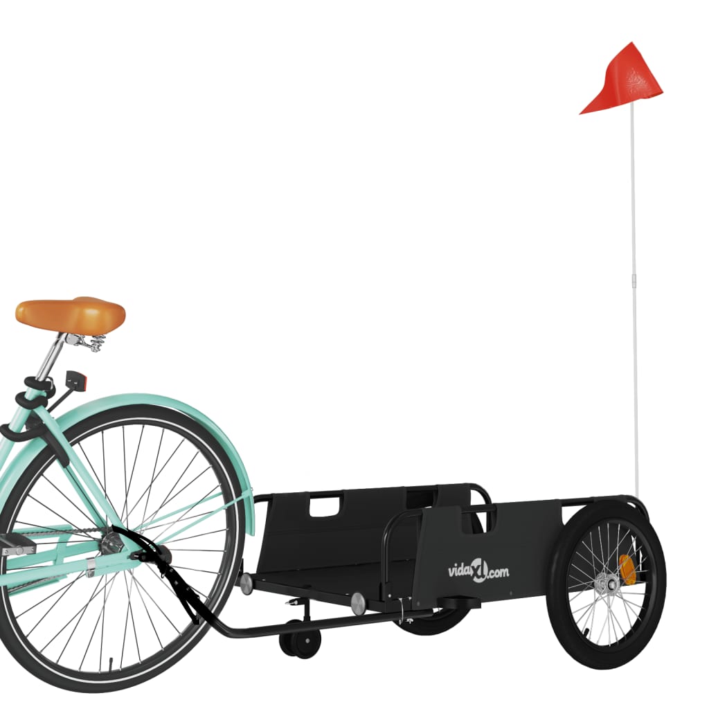 Bike Trailer Black Oxford Fabric and Iron