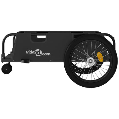 Bike Trailer Black Oxford Fabric and Iron