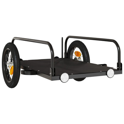 Bike Trailer Black 122x53x31 cm Iron