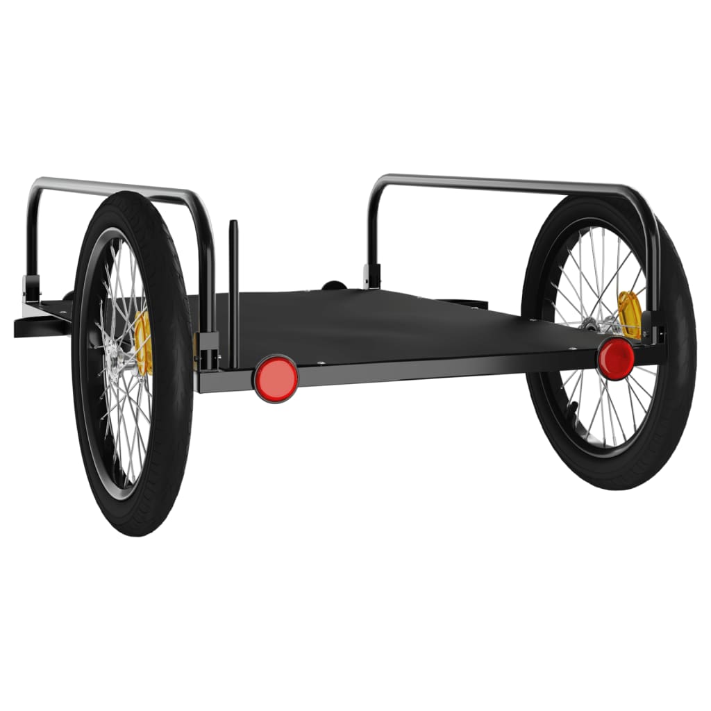 Bike Trailer Black 135x70x37 cm Iron