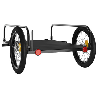 Bike Trailer Black 135x70x37 cm Iron